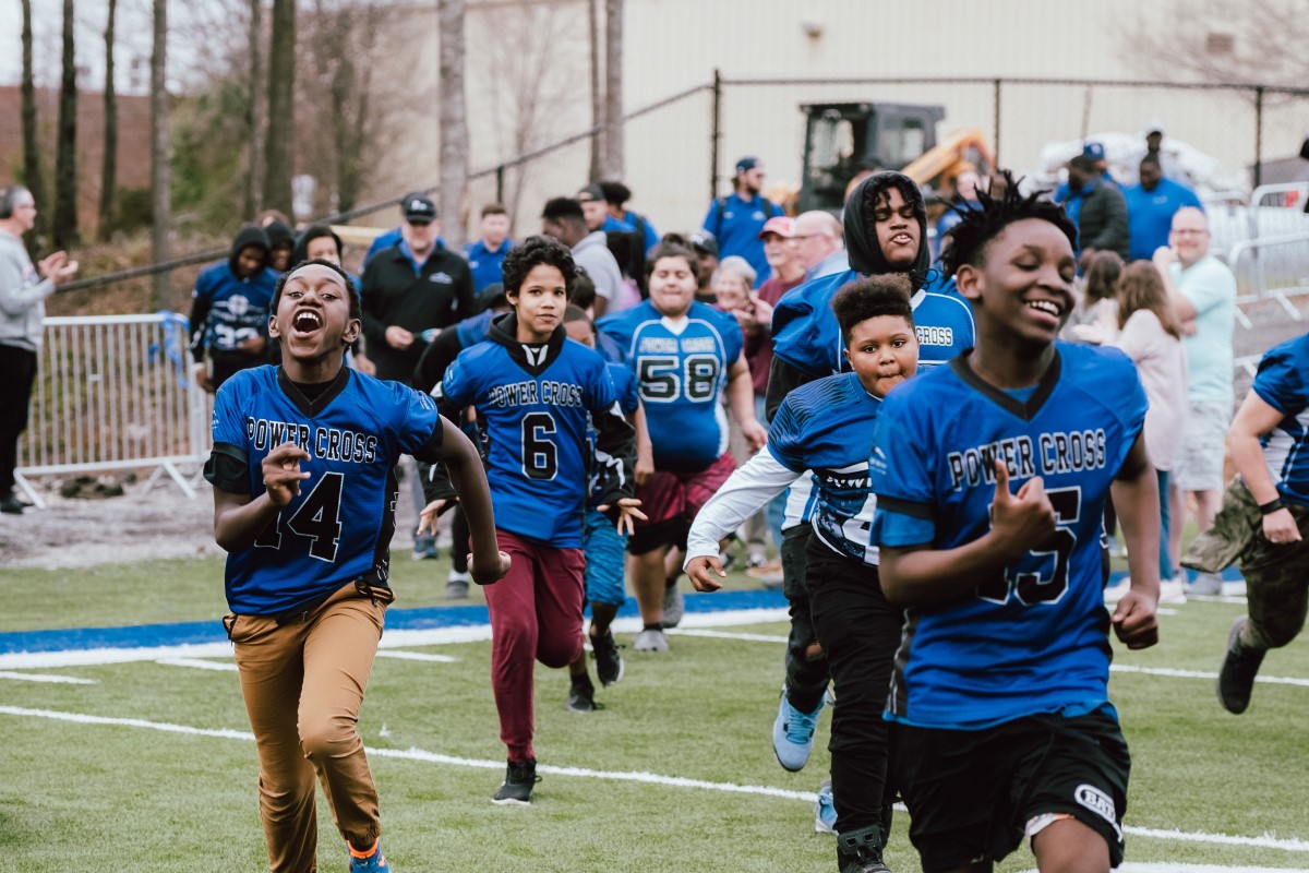 PURE JOY!' Power Cross celebrates completion of new football field