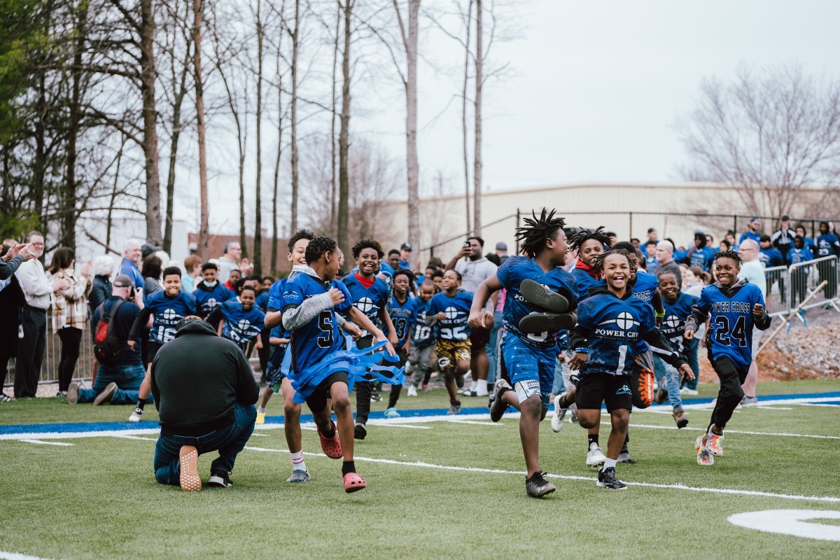 PURE JOY!' Power Cross celebrates completion of new football field