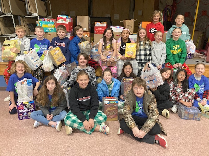 Troutman Elementary School students conduct ‘Spread the Cereal’ food ...