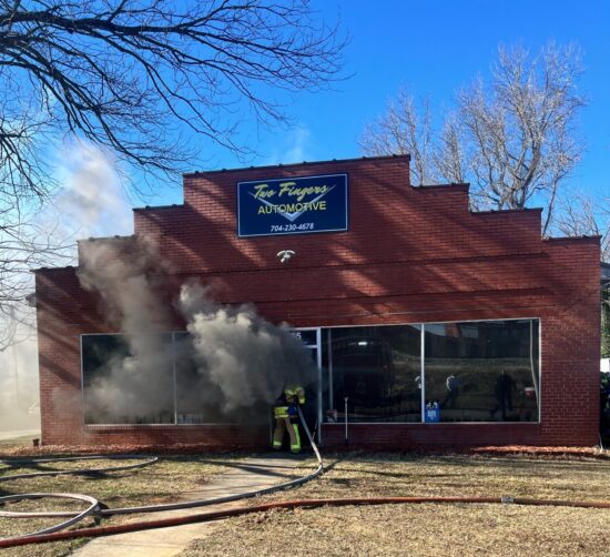 Mooresville FireRescue responds to structure fire on S. Broad Street