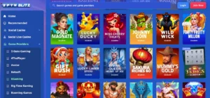 SpinBlitz Casino Games Overivew