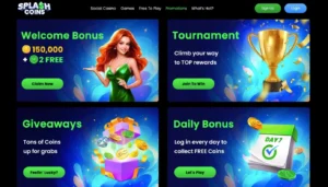 SplashCoins Casino - Daily and Welcome Bonus Offers