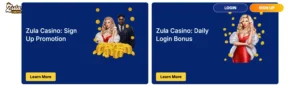 Zula Casino Daily Login Bonuses